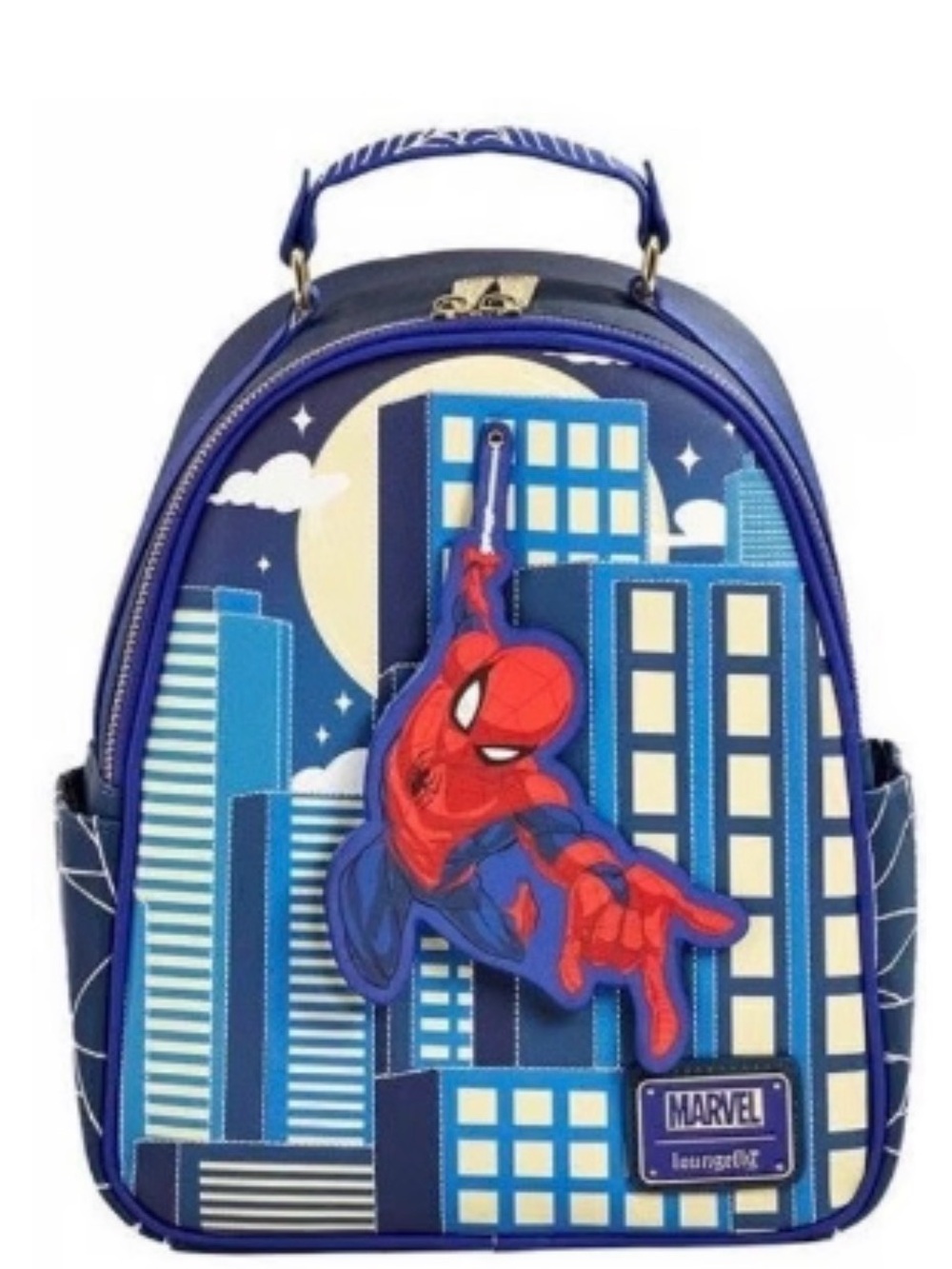 Marvel Spider- Backpack in Blue, Red, Gold Loungefly